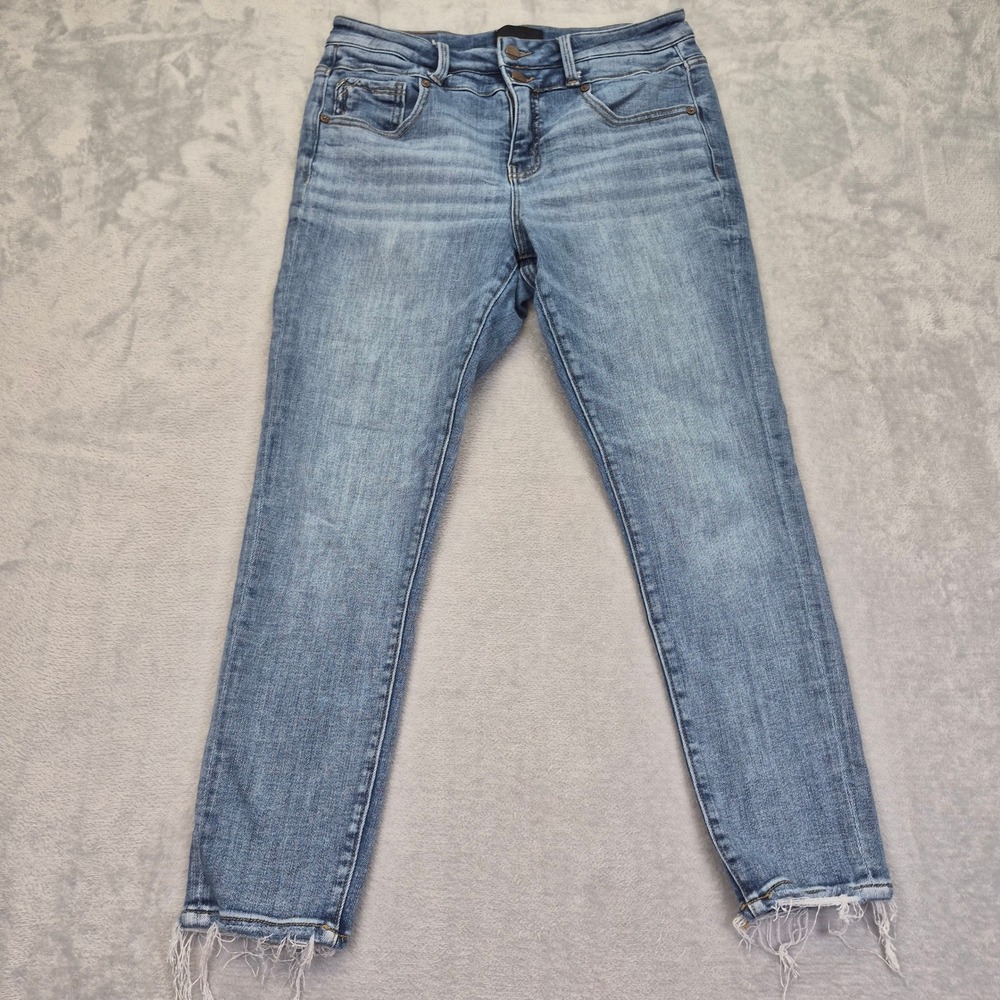 Buckle Black Fit No 93 Ankle Skinny Jeans  Double Button Raw Hem 29x27 BBW3936A